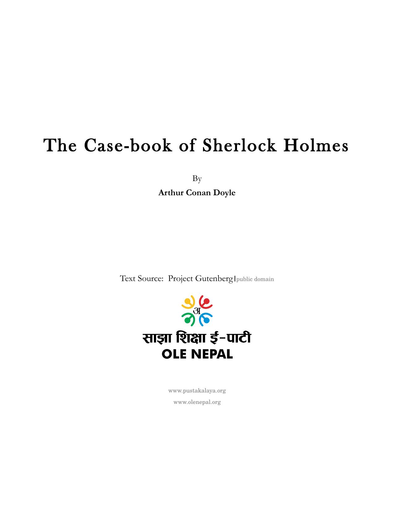 The Case-bookof Sherlock Holmes
